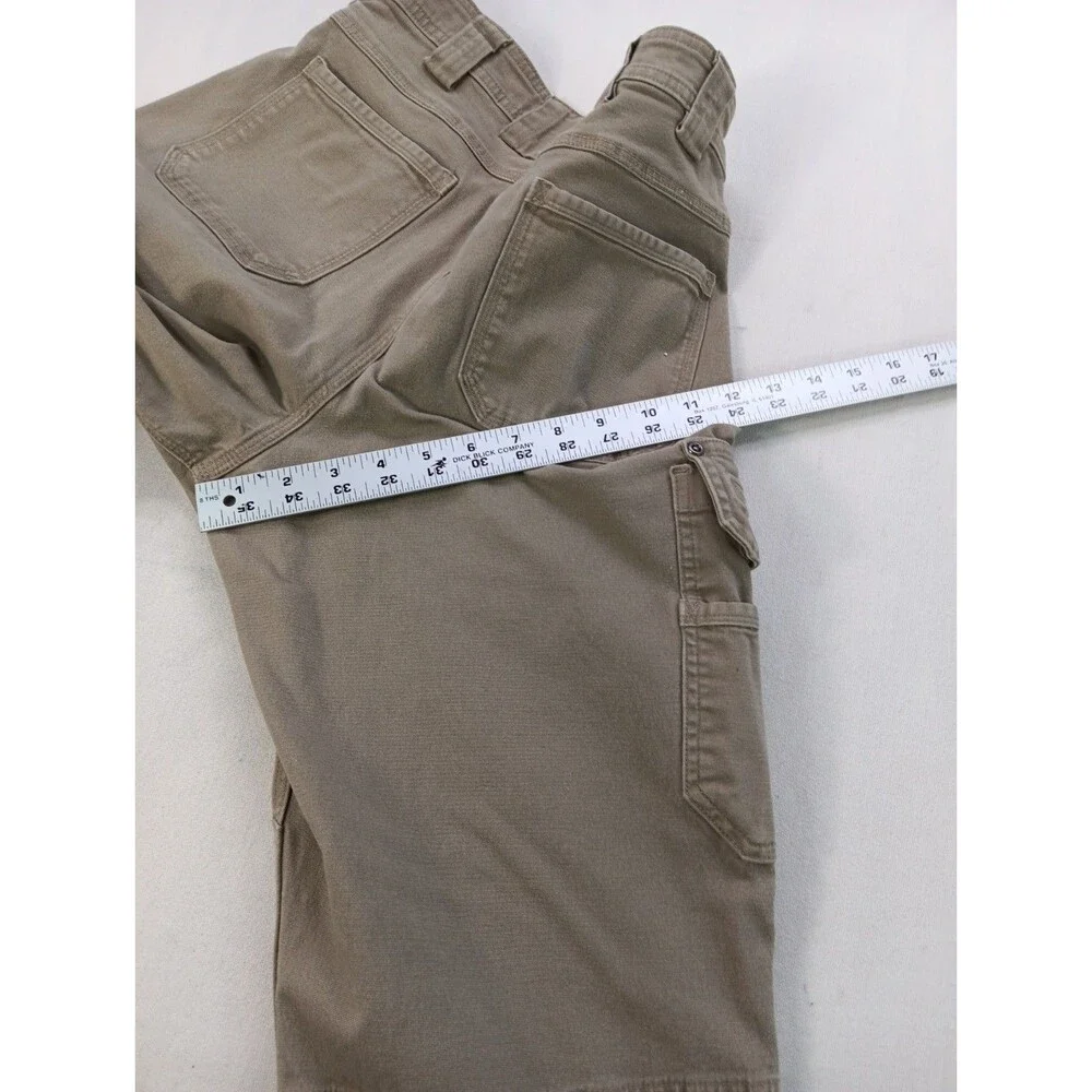 Duluth Trading Co Flex Fire Hose Pants Men's 30x30 Khaki Stretch Relaxed Fit